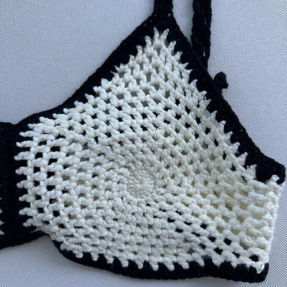 Princess Polly Crochet Crop Knit Summer Adilet Top Size S - Picture 7 of 7